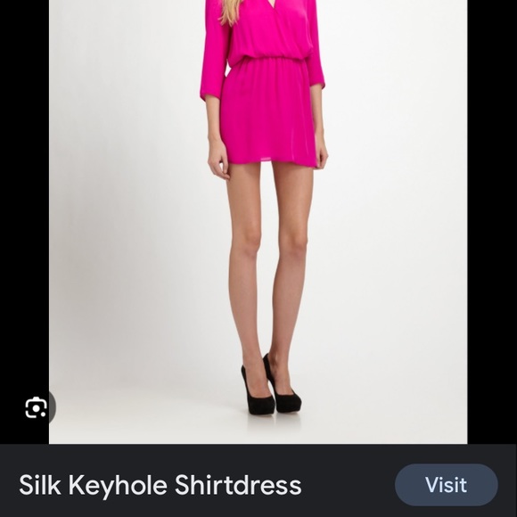 Parker silk keyhole shirtdress. Size small - Picture 11 of 11